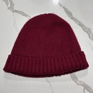 Goodfellow & Co Men’s Knit Burgundy Fleece Lined Beanie Winter Snow Hat Unisex